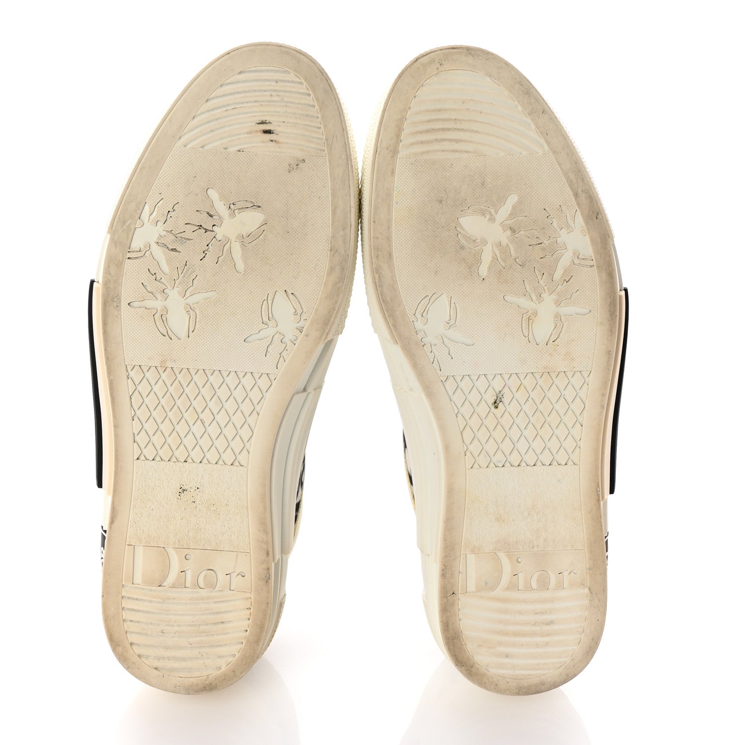 Christian Dior Technical Canvas Oblique Oblique B23 Low Top Sneakers 40 White Black 6 of 9