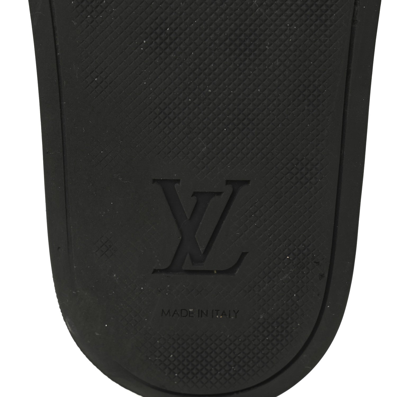 Louis Vuitton Rubber Embossed Monogram Mens Waterfront Mules 7.5 Black 8 of 8