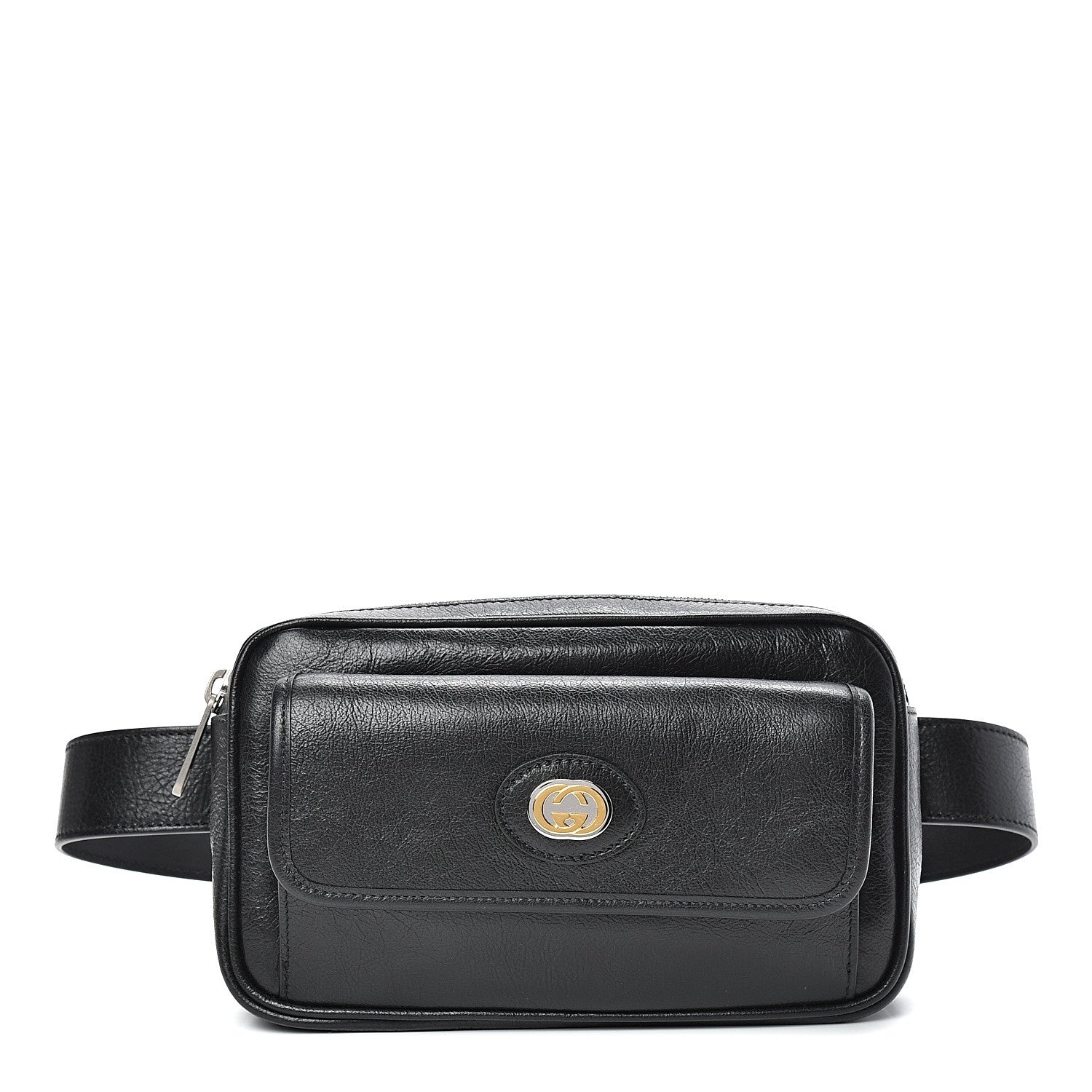 Gucci Fluffy Calfskin Morpheus Belt Bag 85 34 Black 1 of 10