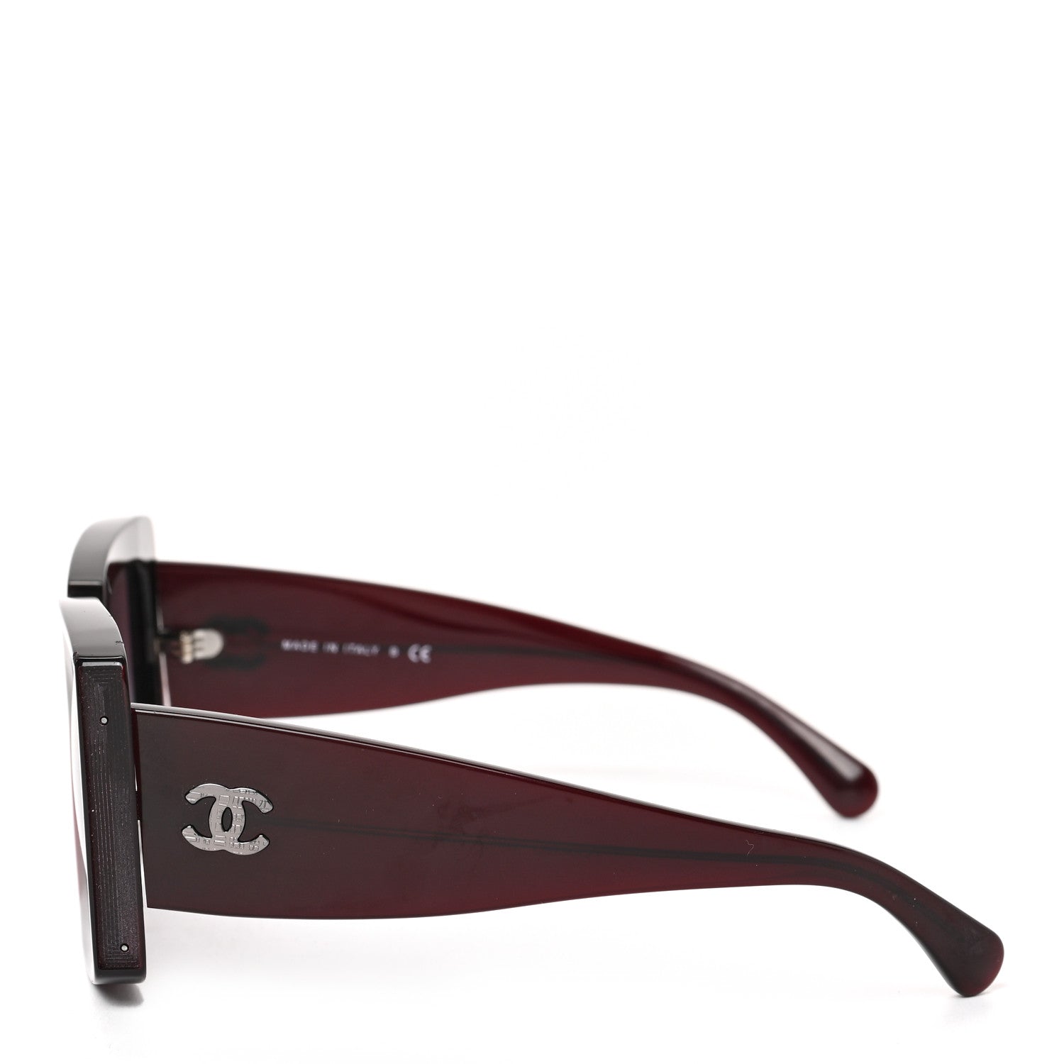 Chanel Acetate Rectangle Sunglasses 5435 Burgundy 3 of 6