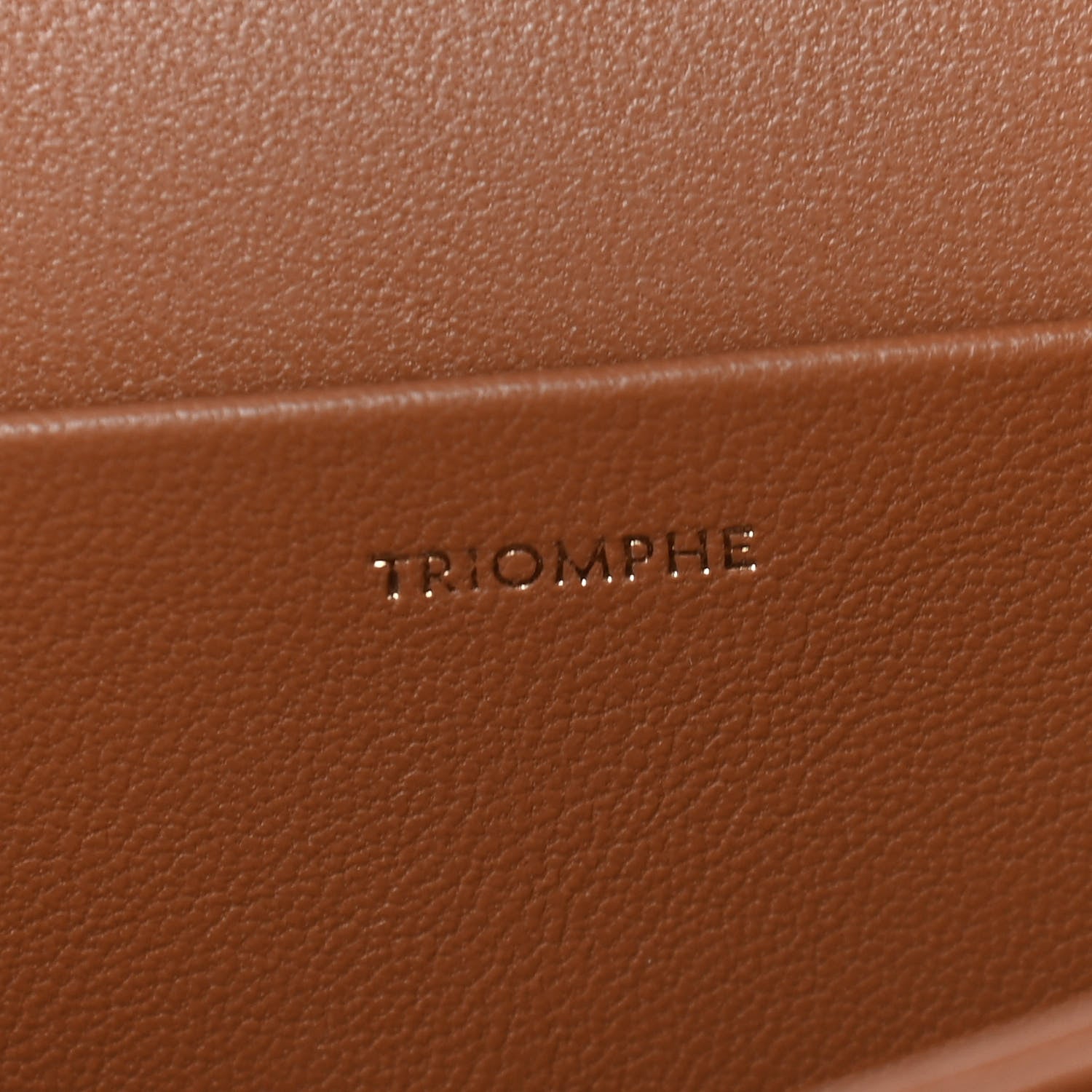 Celine Textile Natural Calfskin Classique Triomphe Khaki Tan 8 of 10