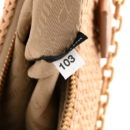 Prada Yarn Raffia Effect Crochet Re-Edition 2005 Shoulder Bag Naturale 8 of 11