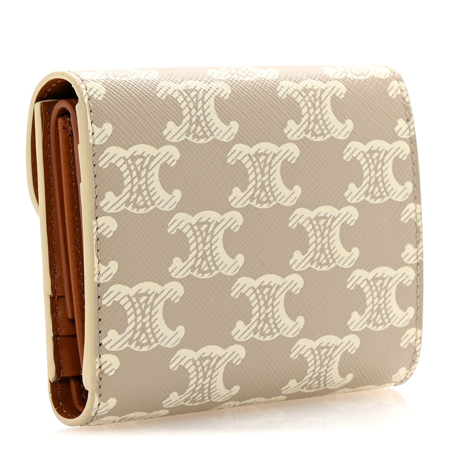 Celine Triomphe Canvas Small Triomphe Wallet White 3 of 8