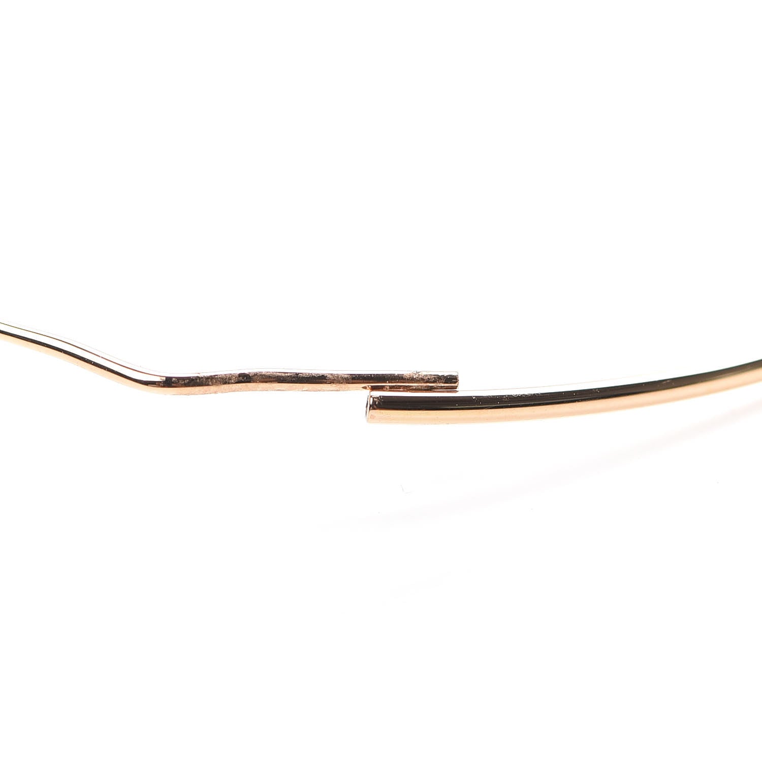 Hermes 18K Rose Gold Filet D'Or Hoop Earrings 4 of 5