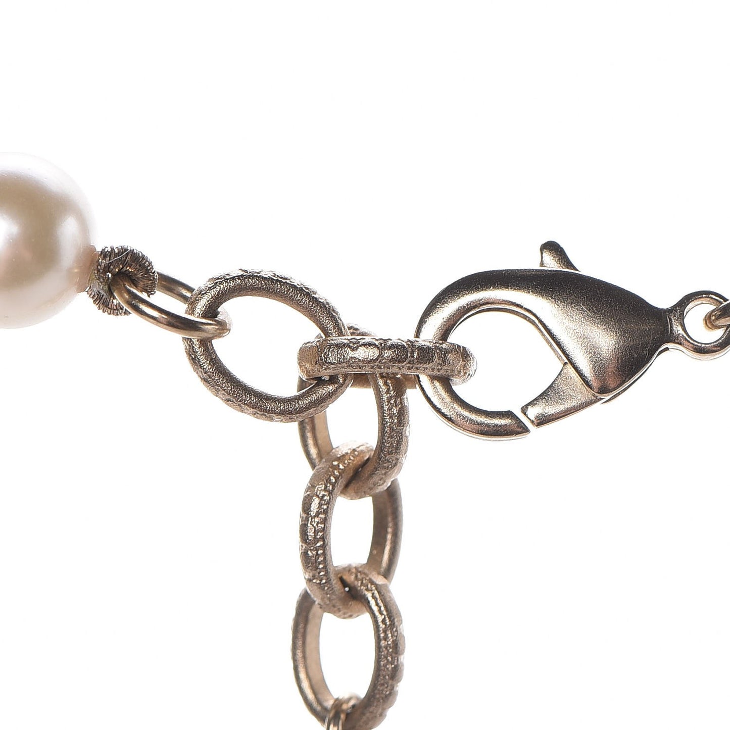 Pearl CC Short Necklace Gold