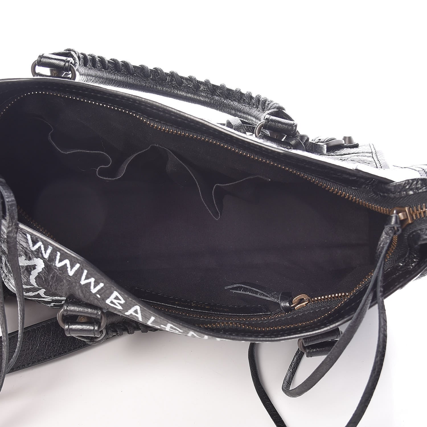 Balenciaga Agneau Classic Hardware Graffiti All Over S City Black 7 of 9