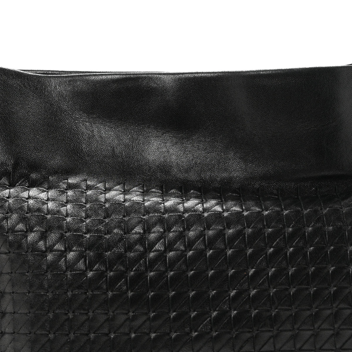 Nappa Intrecciato Shoulder Bag Black