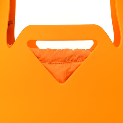 Bottega Veneta Rubberized Canvas Punch Tote Tangerine 8 of 8