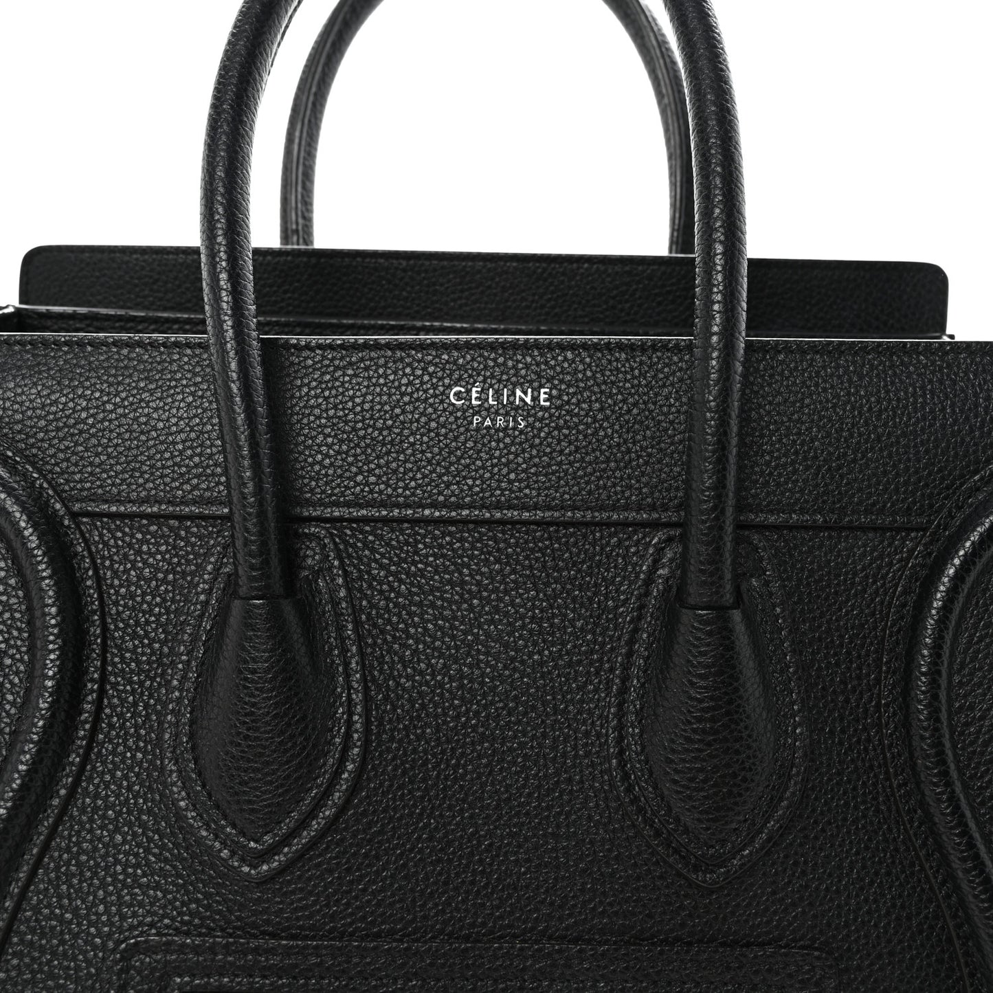 Drummed Calfskin Micro Luggage Black