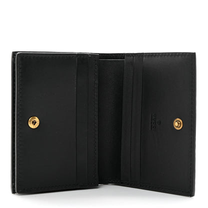 Gucci Guccissima Signature Crystal Cat Card Case Wallet Black 5 of 7