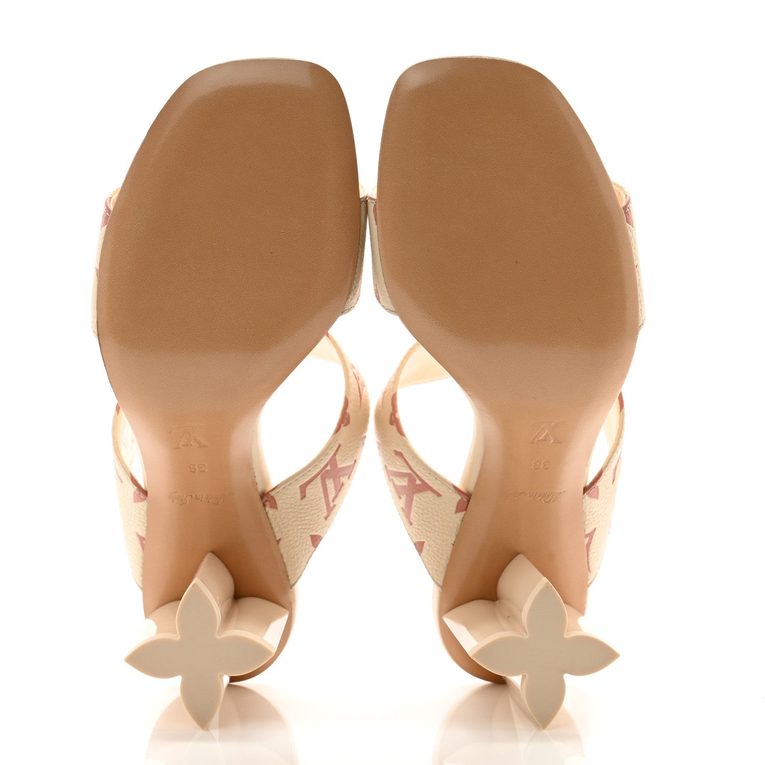 Louis Vuitton Calfskin Empreinte Silhouette Mules 38 Beige 7 of 10