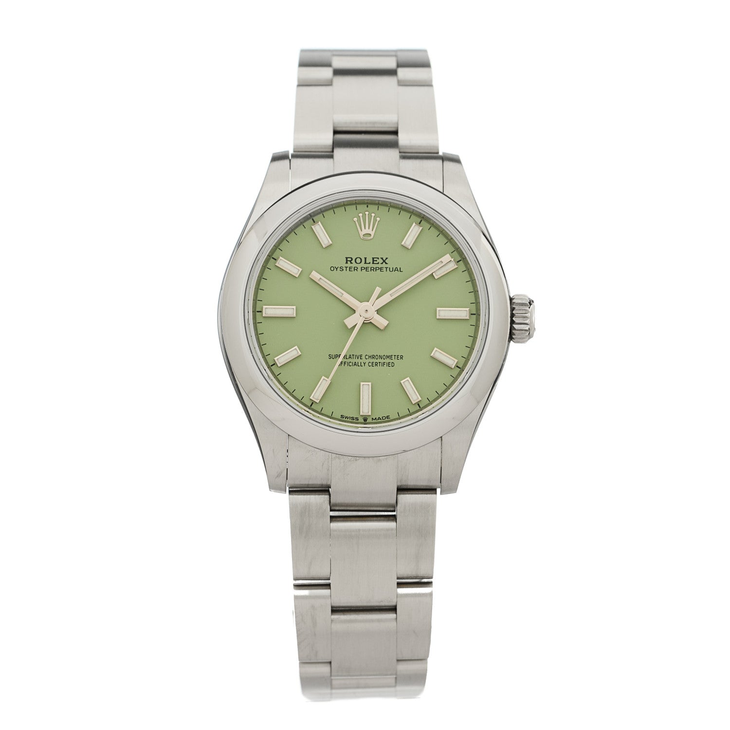 Rolex Stainless Steel 31mm Oyster Perpetual Watch Pistachio 277200 1 of 5