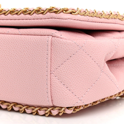 Chanel Caviar Quilted Chain Flap Pink 19 of 21