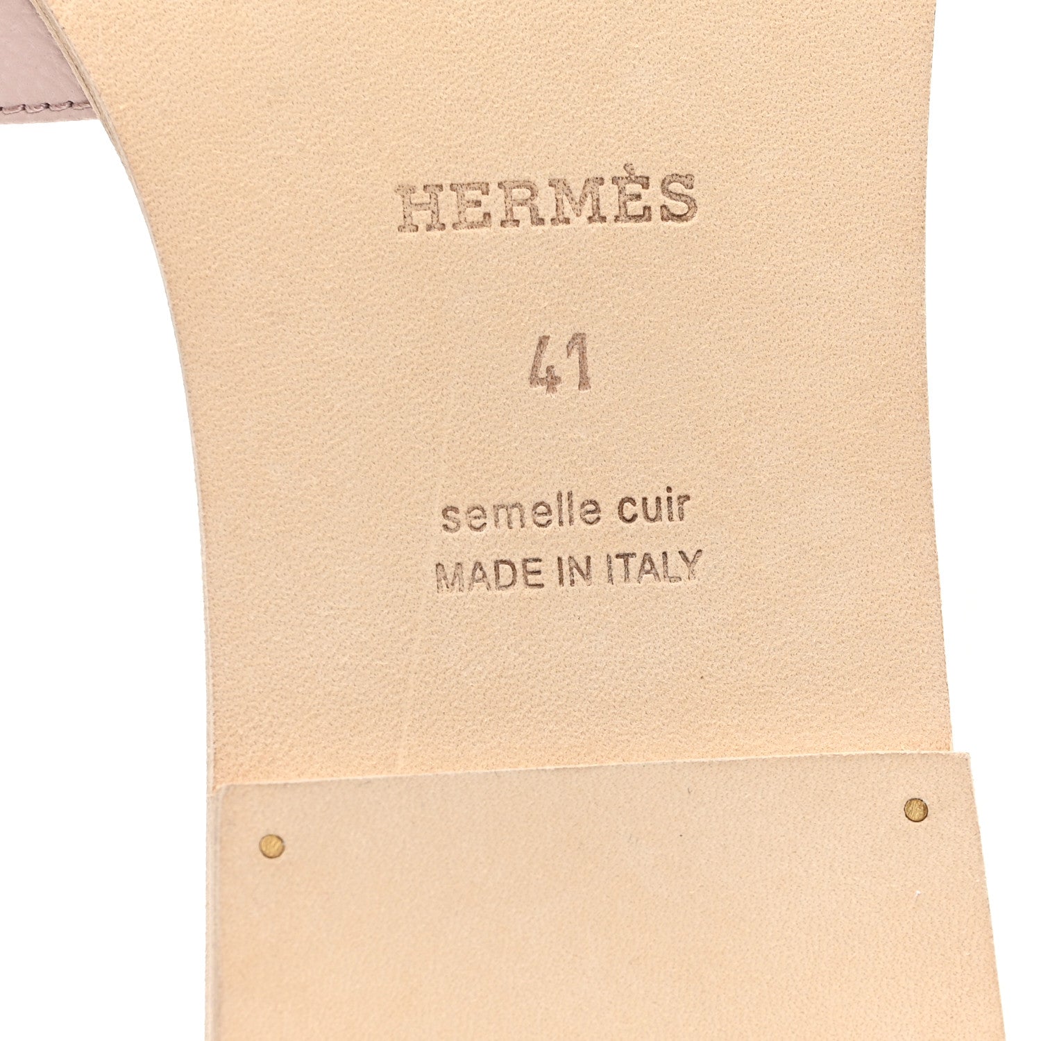 Hermes Epsom Oran Sandals 41 Rose Porcelaine 7 of 10