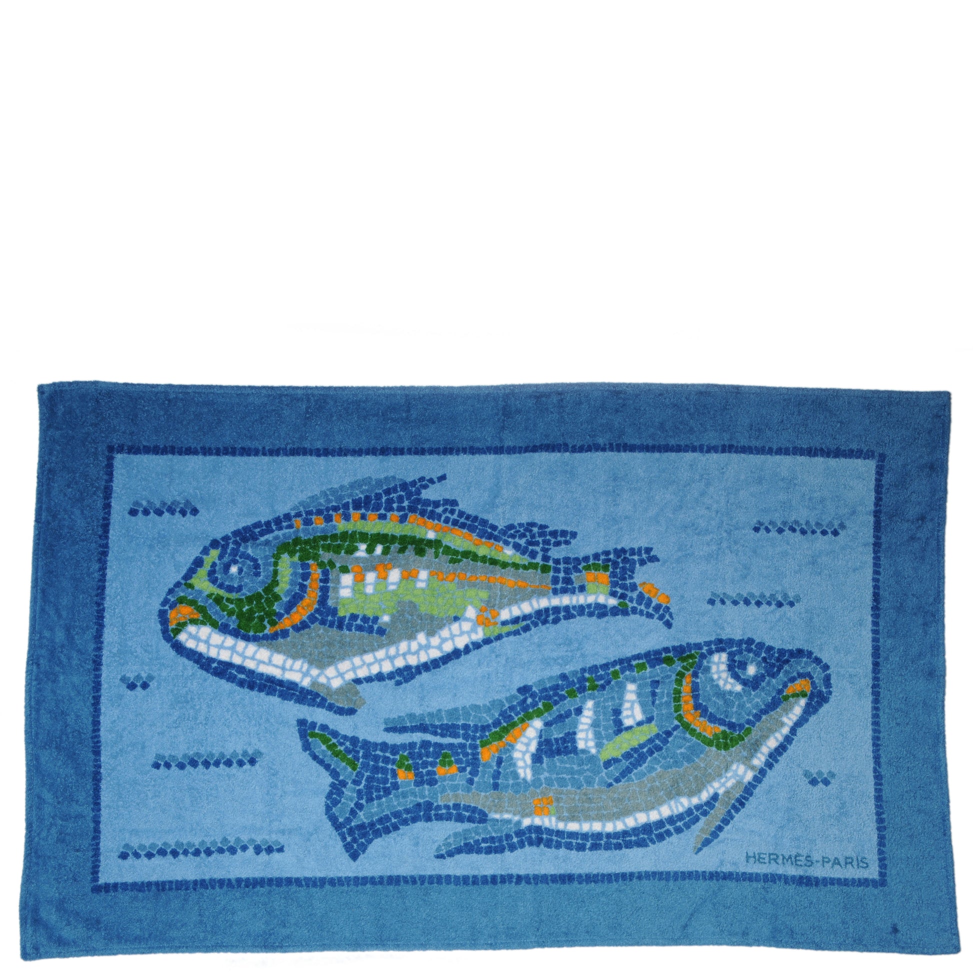 Hermes Printed Cotton Terry Cloth Mosaique Beach Towel 2 of 6