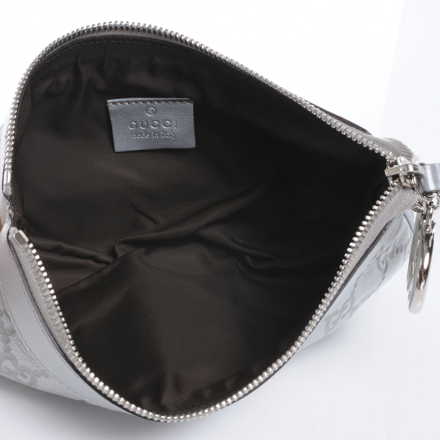 Guccissima New Britt Wristlet Silver