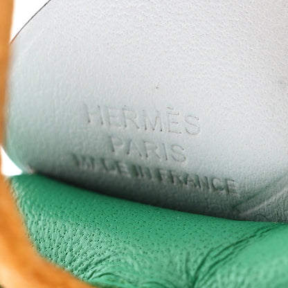 Hermes Milo Lambskin Grigri Rodeo Pegase Horse Bag Charm PM Menthe Sesame Bleu Brume 3 of 4