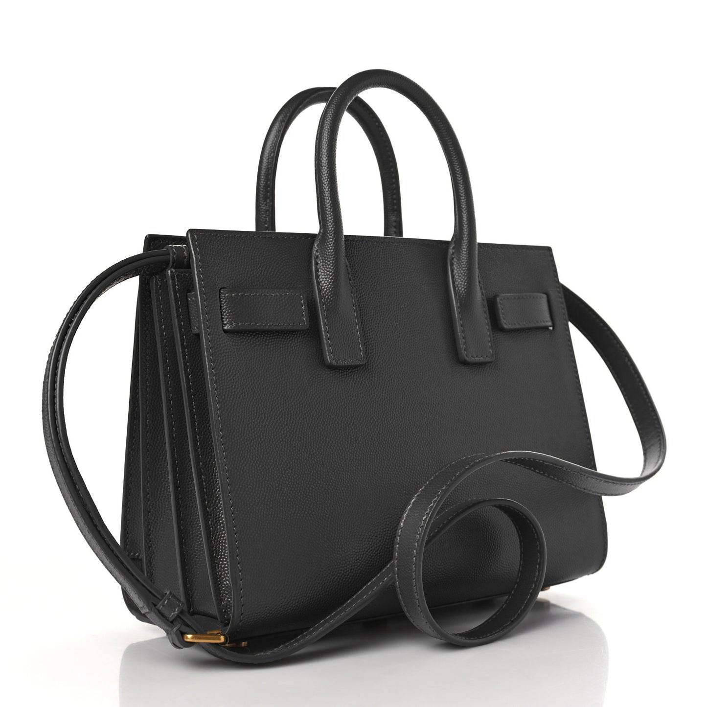 Grained Calfskin Nano Sac de Jour Fog