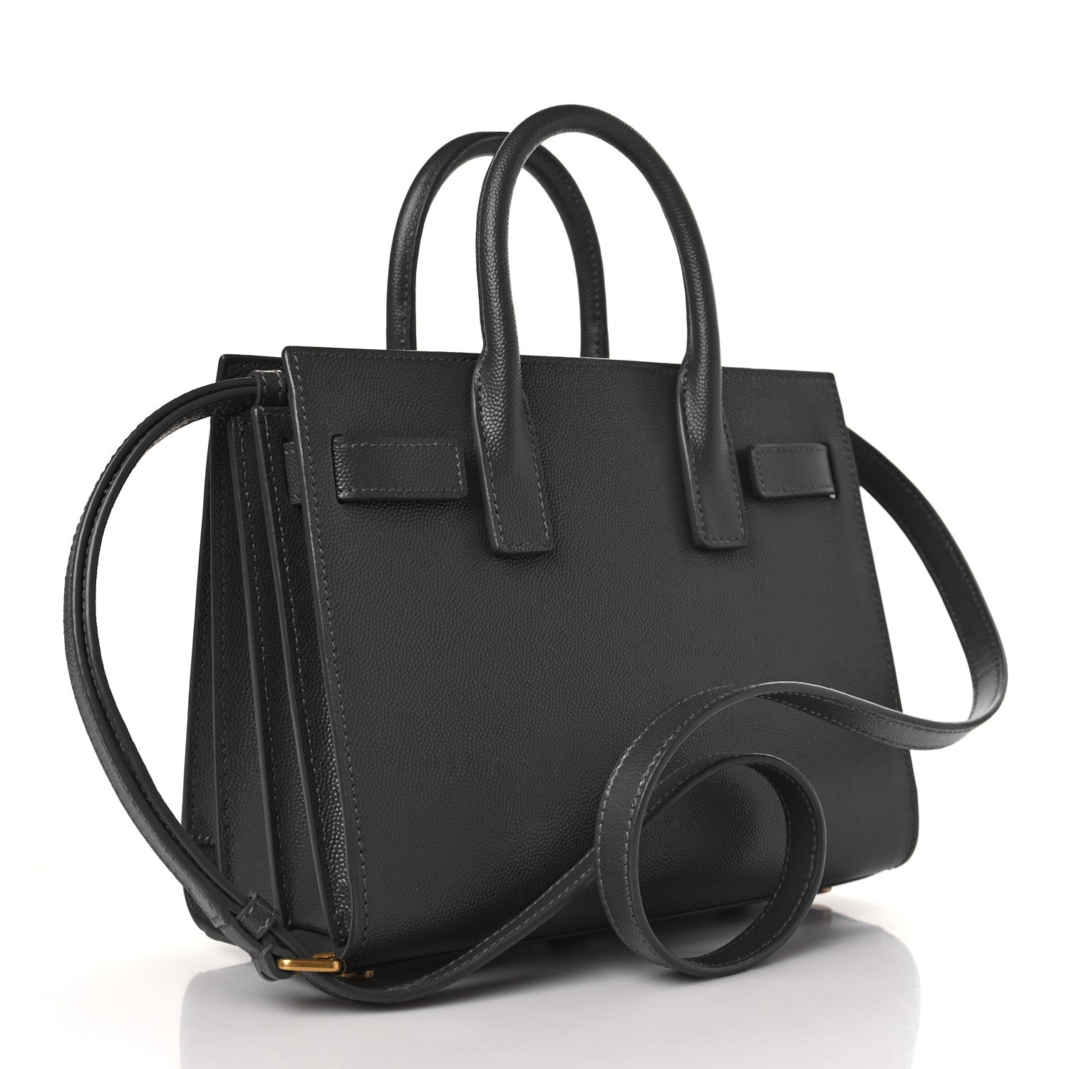 Saint Laurent Grained Calfskin Nano Sac de Jour Fog 3 of 10