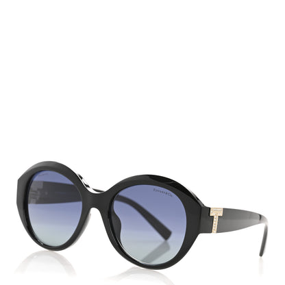 Tiffany Crystal T Round TF 4227-B Sunglasses Black 1 of 10