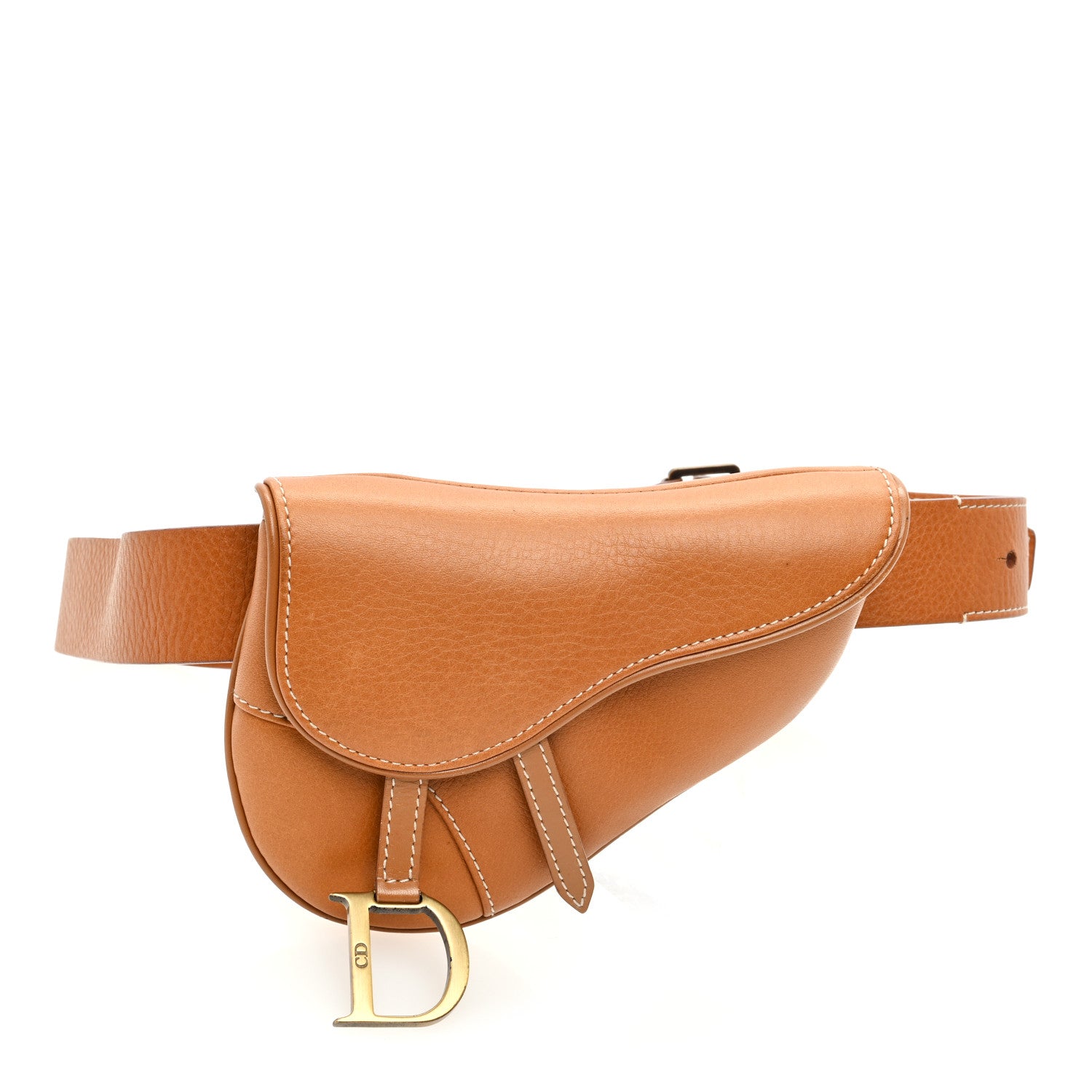 Christian Dior Calfskin Saddle Belt Bag Tan 1 of 10