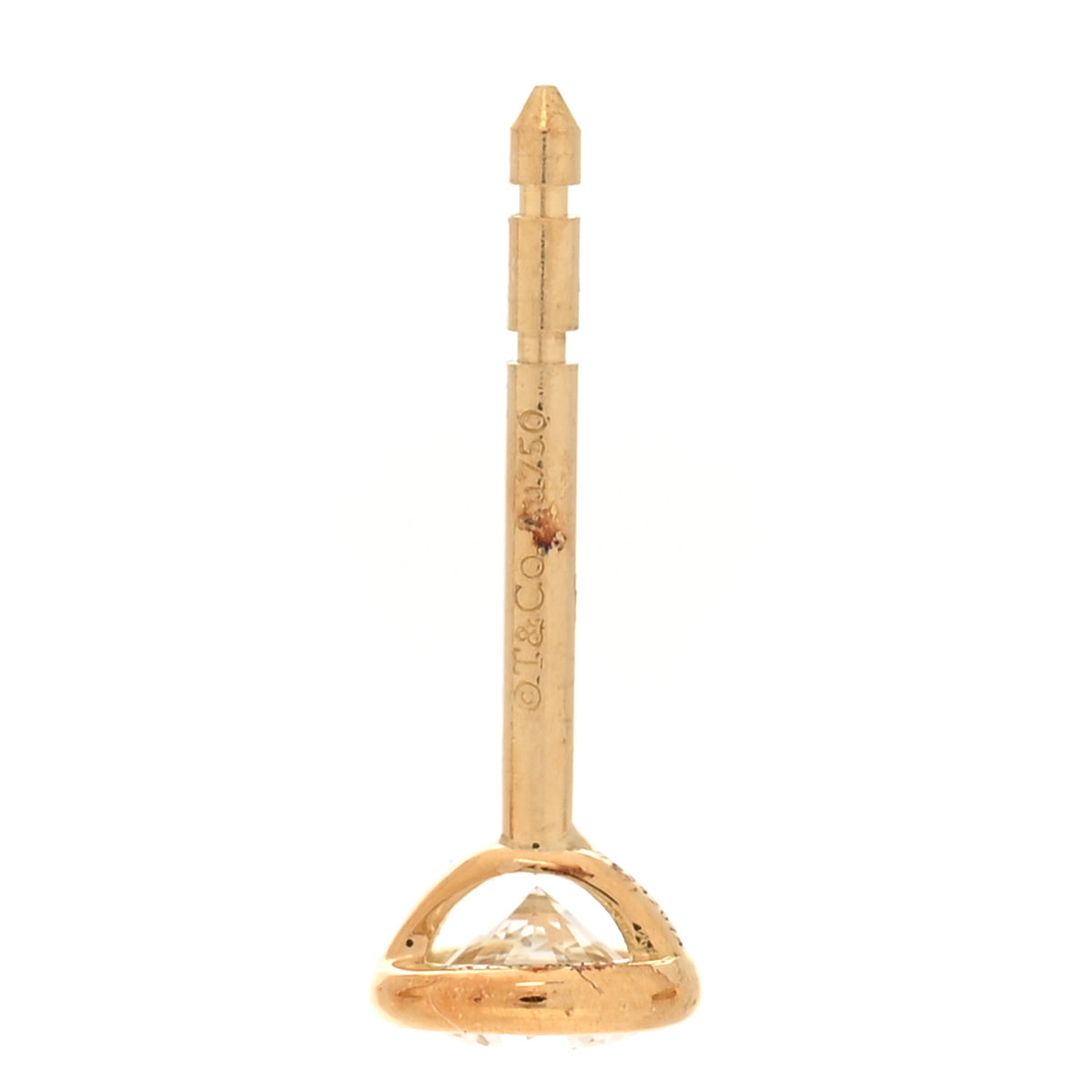Tiffany 18K Yellow Gold Diamond .38ctw Elsa Peretti Diamonds By The Yard Earrings 4 of 6