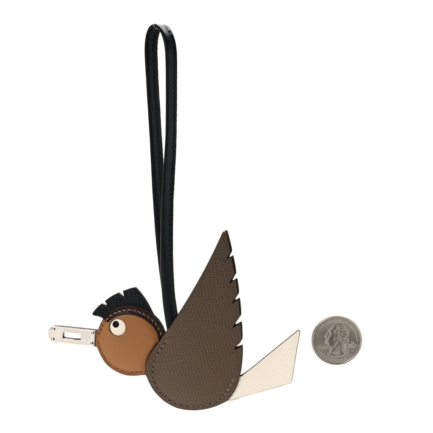 Epsom Swift Chevre Mysore Birdy Bag Charm Etoupe Nata Biscuit Rouge Sellier Black