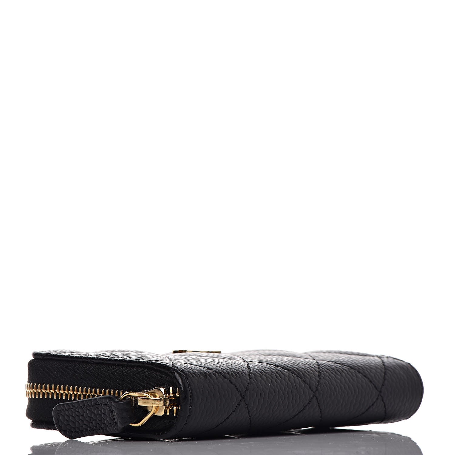 Chanel Caviar Quilted Zip Coin Purse Black 4 of 9