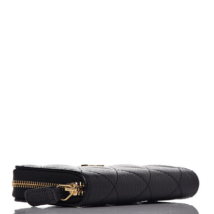 Chanel Caviar Quilted Zip Coin Purse Black 4 of 9