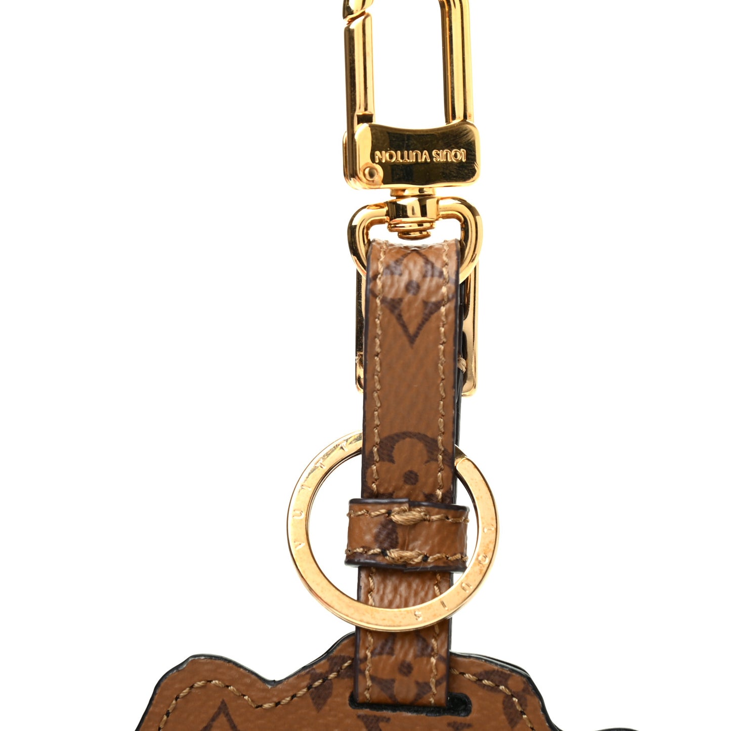 Epi Reverse Monogram Catogram Bag Charm Key Holder Gris