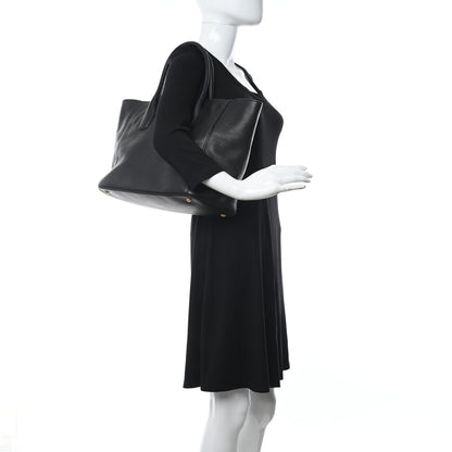Prada Vitello Daino Tote Black 2 of 11