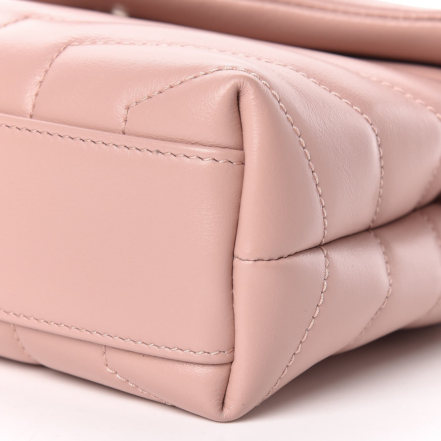Saint Laurent Calfskin Y Quilted Monogram Toy Loulou Crossbody Bag Tender Pink 7 of 12