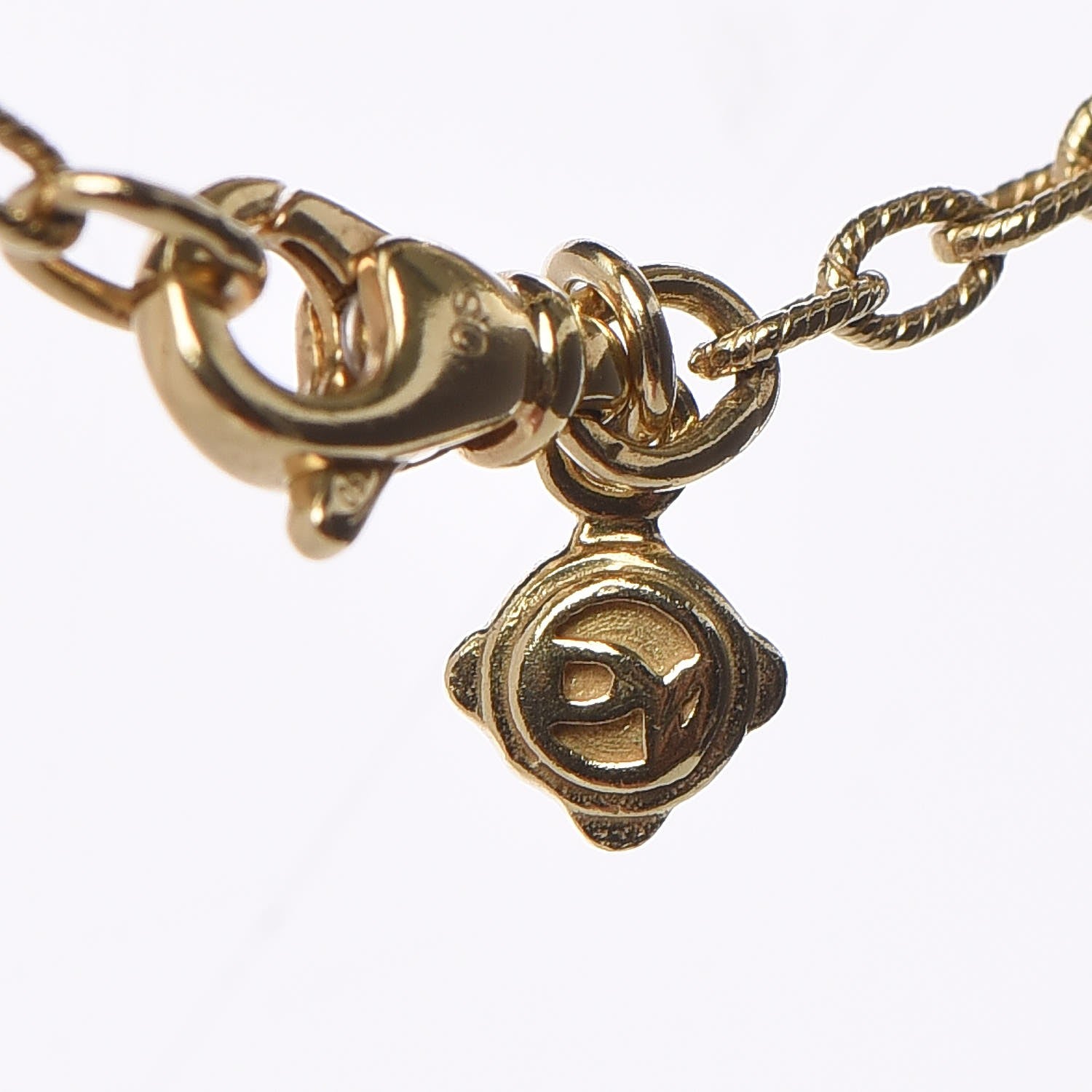 David Yurman 18K Yellow Gold Blue Topaz Prasiolite Infinity Station Necklace 5 of 6