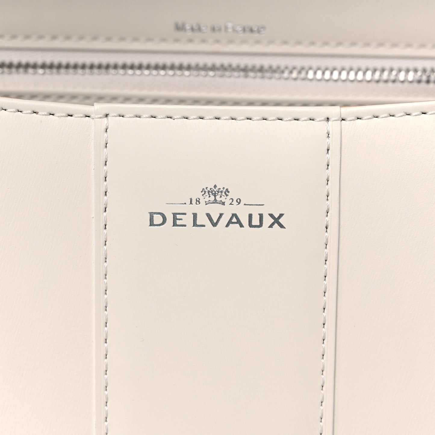 Box Calfskin MM Brillant Satchel Ivory