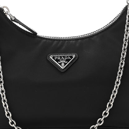 Prada Nylon Re-Edition 2005 Shoulder Bag Black 7 of 10