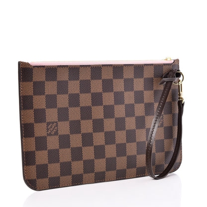 Louis Vuitton Damier Ebene Neverfull MM GM Pochette Rose Ballerine 3 of 8