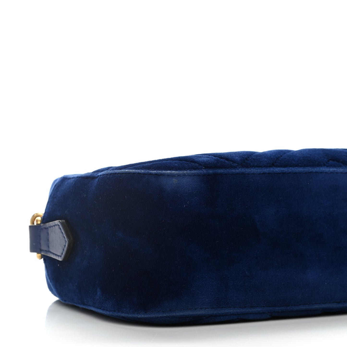 Velvet Matelasse Small GG Marmont Chain Shoulder Bag Cobalt