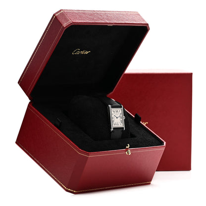 Cartier Stainless Steel Satin Diamond 25mm Must de Cartier Tank Quartz Watch 6 of 6