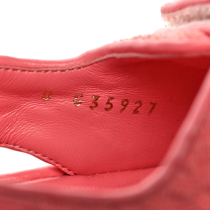Chanel Knit Fabric Velcro Dad Sandals 38 Coral 8 of 8