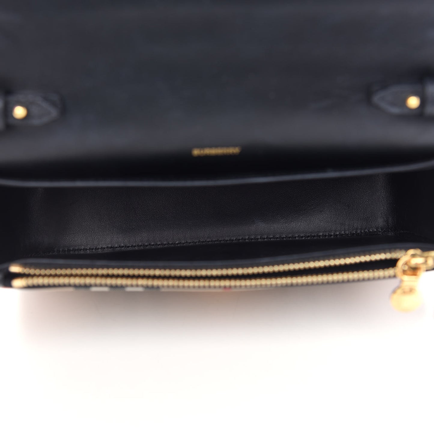 Grainy Calfskin Vintage Check Hampshire Crossbody Black