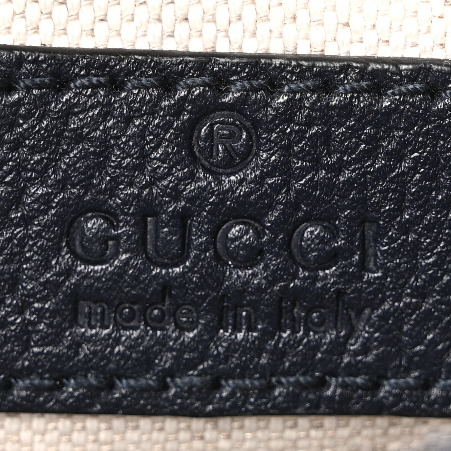 Gucci GG Supreme Monogram Textured Calfskin Web Small Attache Shoulder Bag Beige Blue 6 of 10