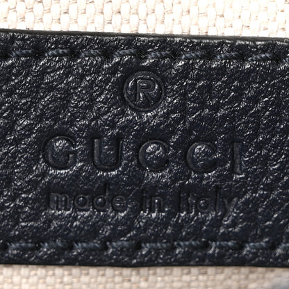Gucci GG Supreme Monogram Textured Calfskin Web Small Attache Shoulder Bag Beige Blue 6 of 10