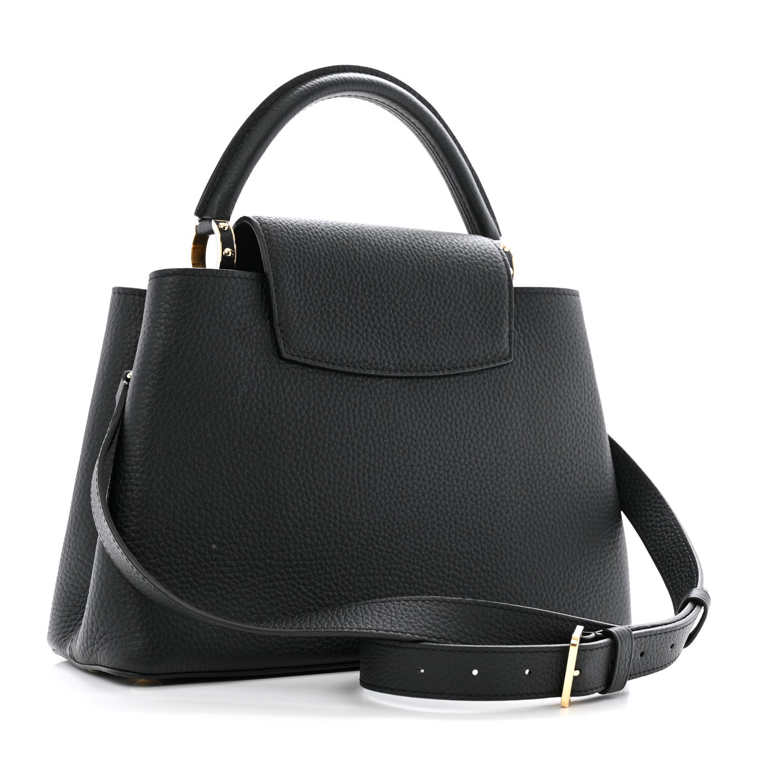 Louis Vuitton Taurillon Embellished Malletage Crown Capucines MM  Black 3 of 12