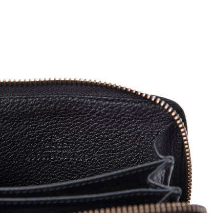 Gucci Calfskin Logo Zip Around Card Case Black 5 of 8