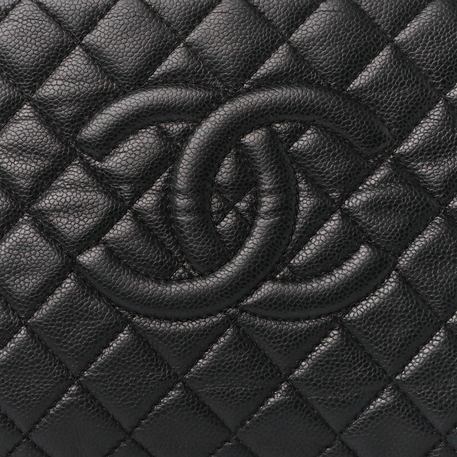 Chanel Caviar Quilted CC Large Clutch Black 8 of 11