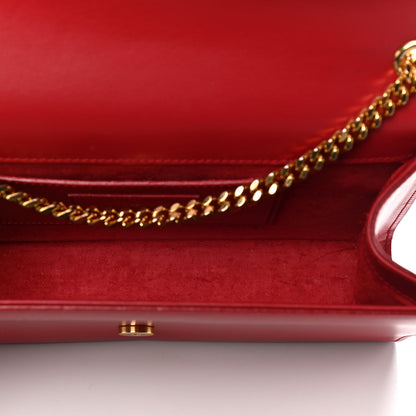 Saint Laurent Smooth Calfskin Medium Classic Monogram Kate Tassel Satchel New Red 4 of 12