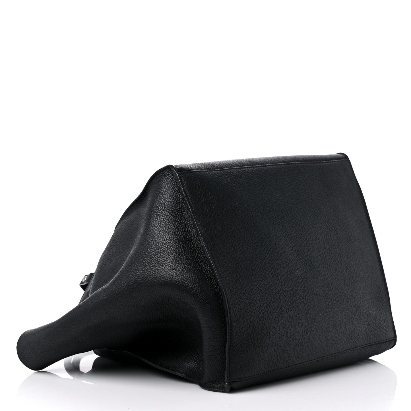 Supple Grained Calfskin Medium Big Bag Black