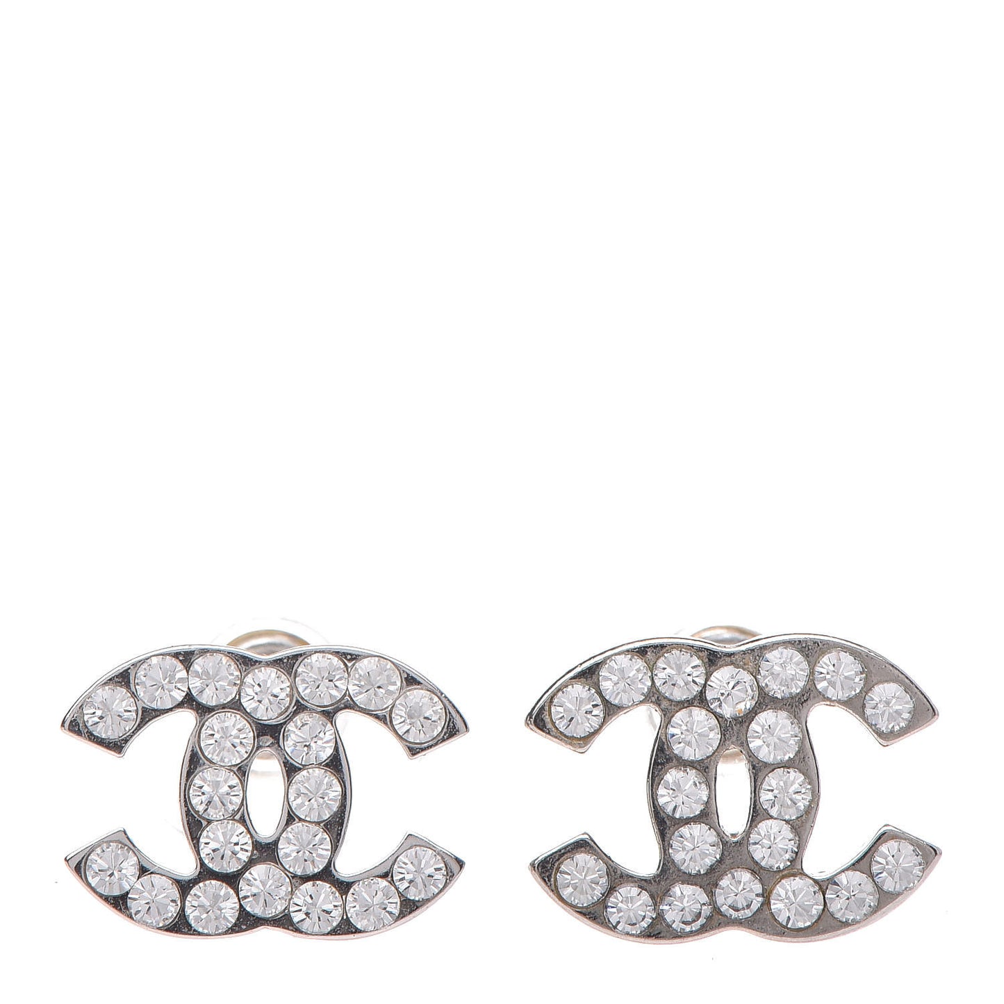 Crystal Timeless CC Earrings Silver