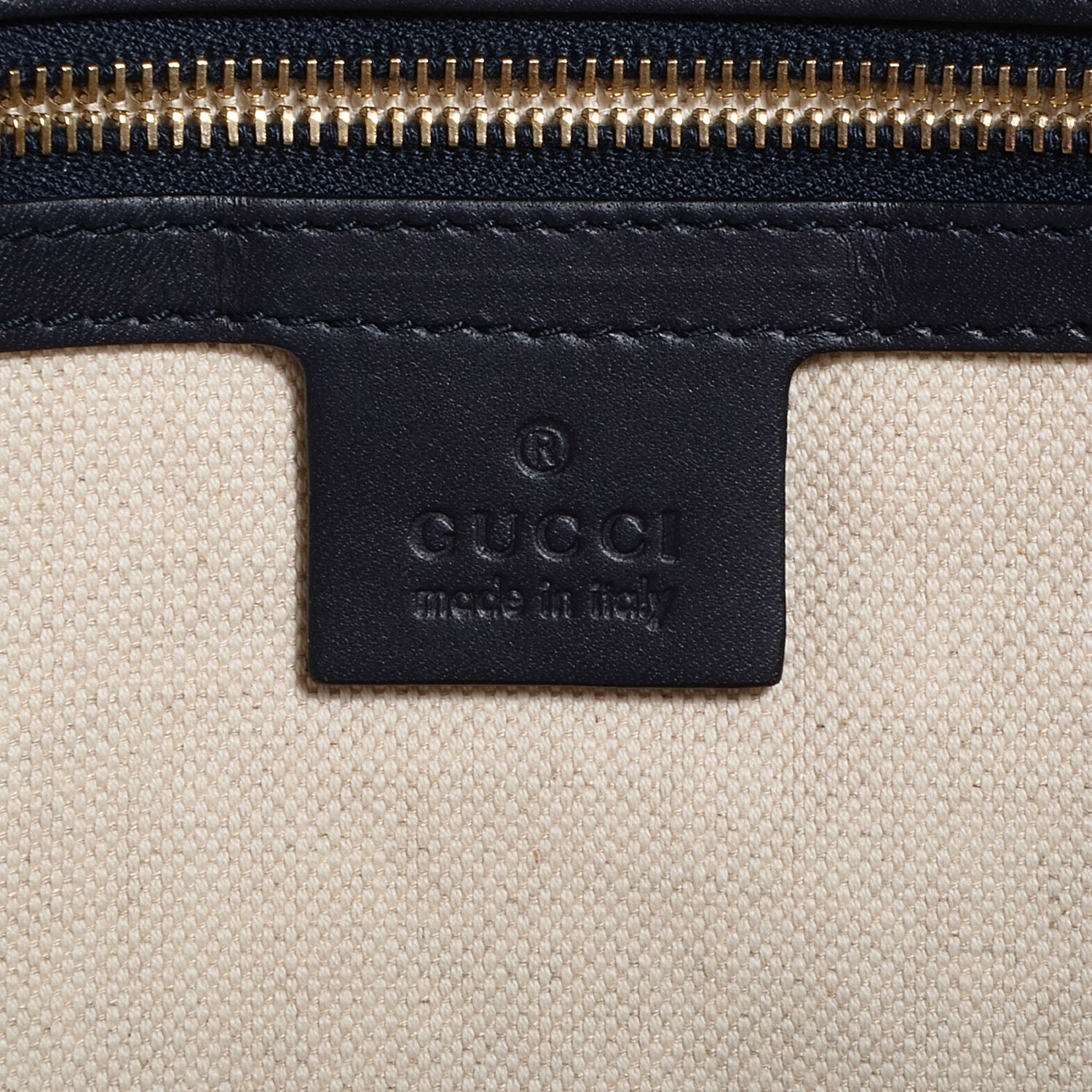 Gucci Monogram Vintage Web Medium Half Moon Hobo Navy 6 of 10