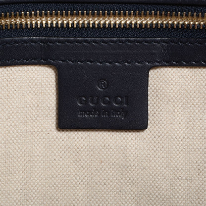 Gucci Monogram Vintage Web Medium Half Moon Hobo Navy 6 of 10